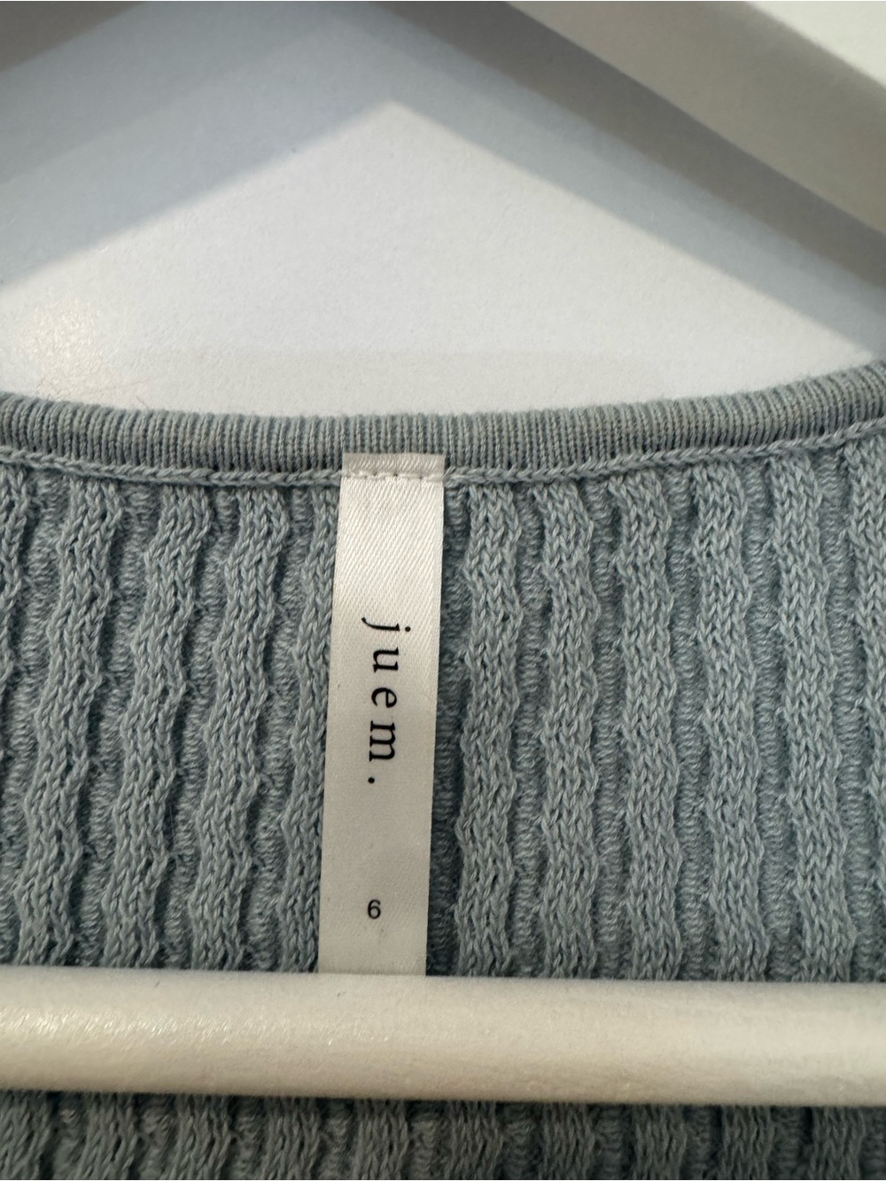 Button-Front Ribbed Tank Top - Light Blue - Picture 2 of 2